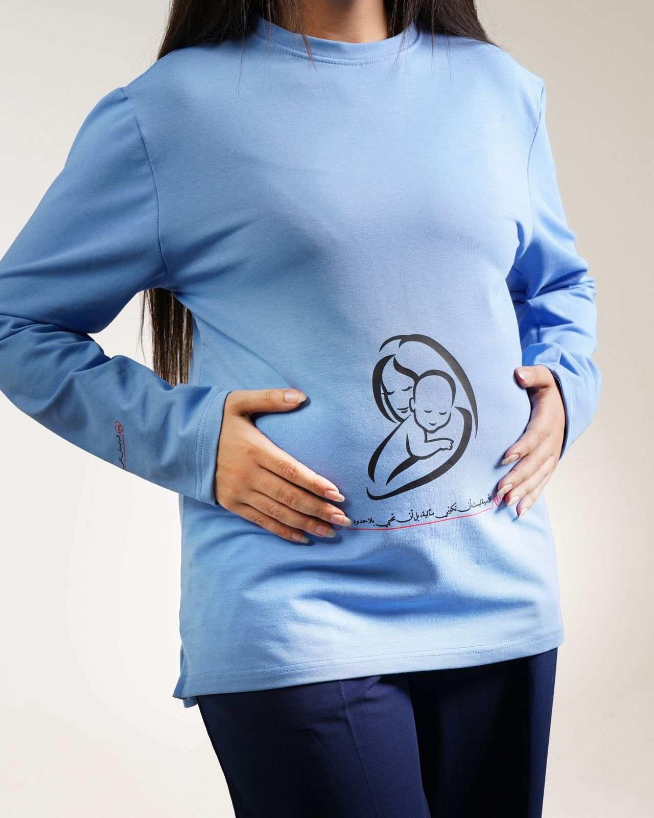 تيشيرت مميز بلون الازرق - Pink&blue