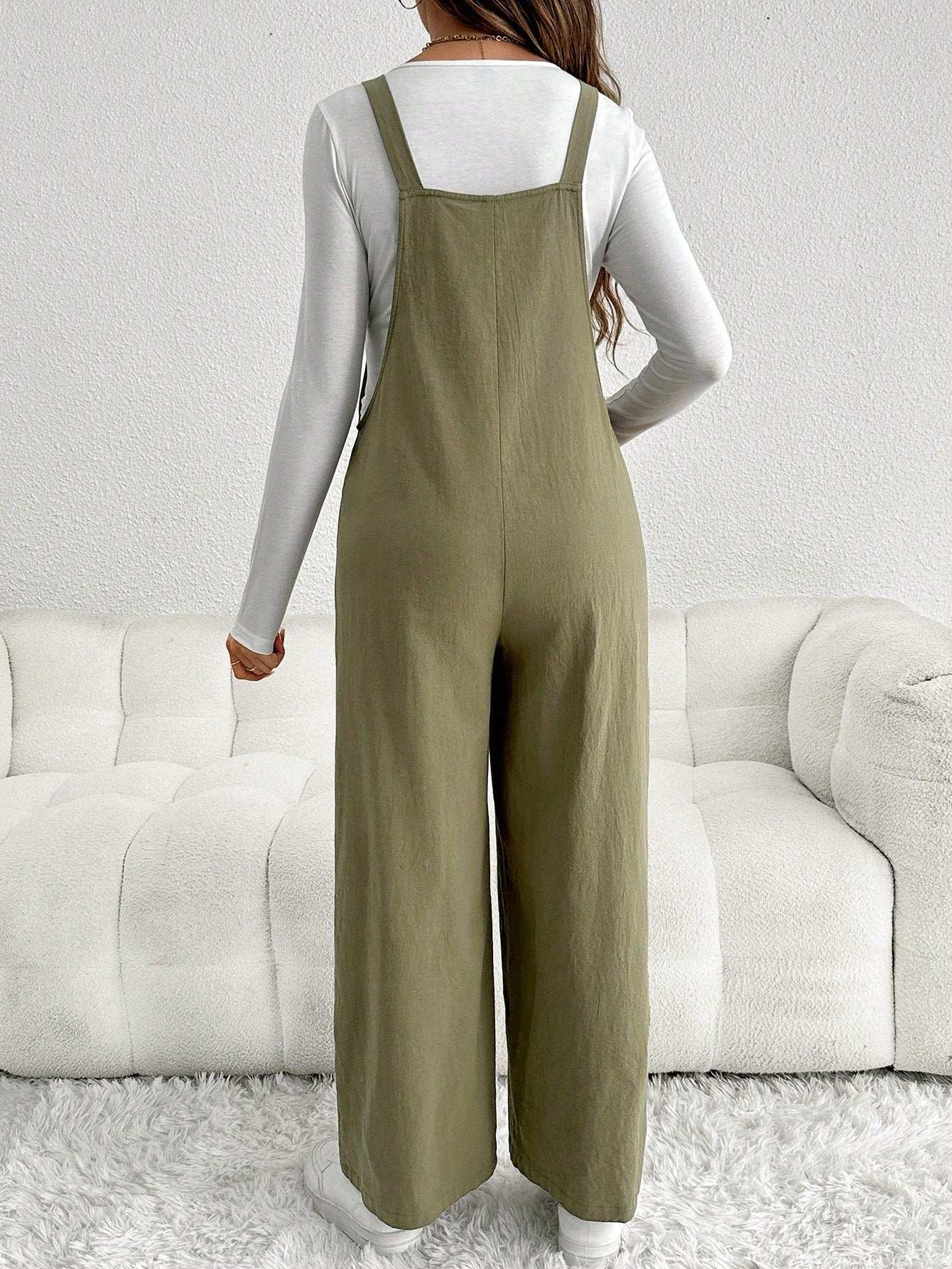 جمبسوت كاجوال للحمل مع أشرطة قابلة للتعديل مرتخية - Pink&blue