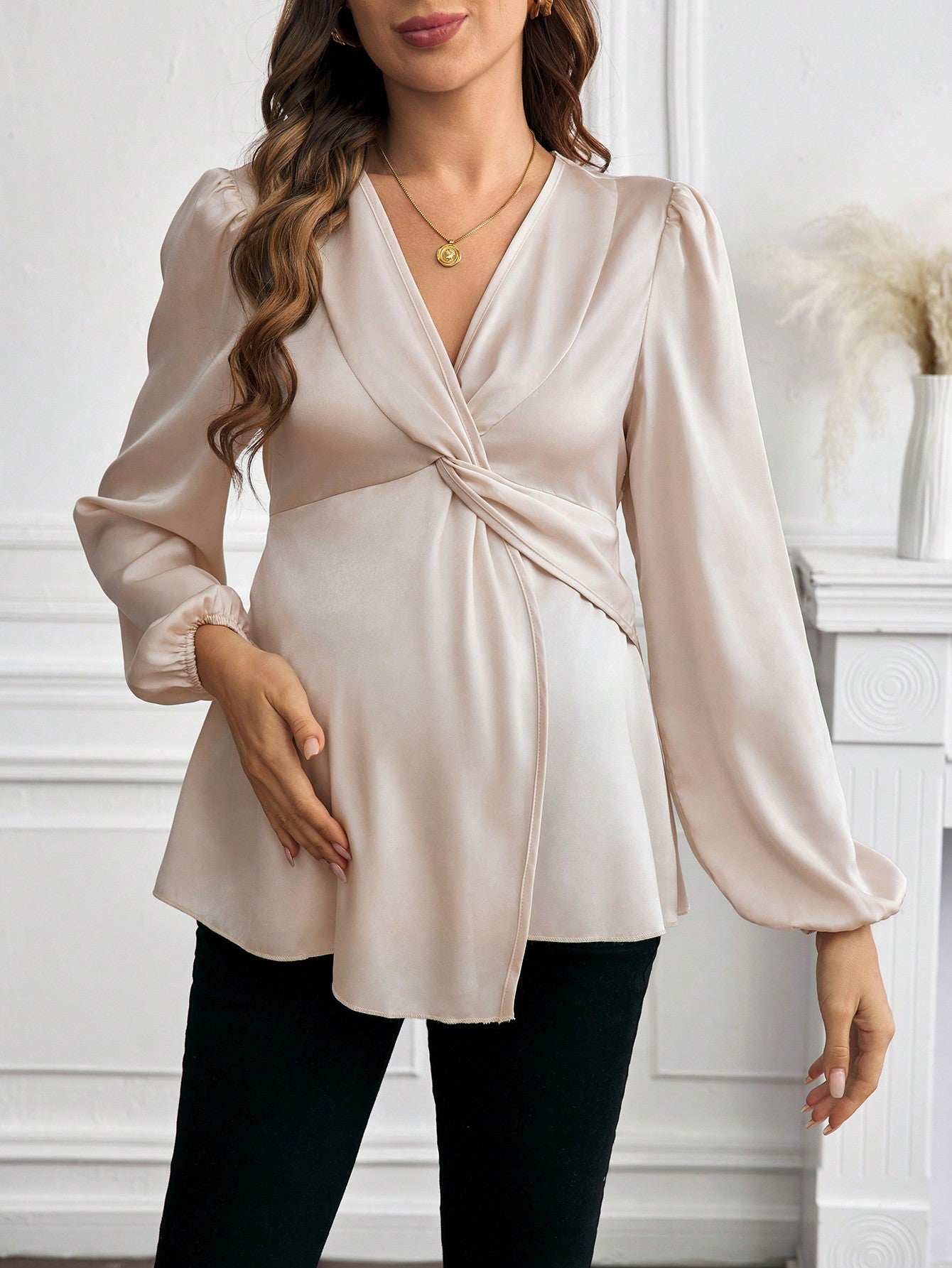 قميص أنيق للنساء الحوامل - Pink&blue