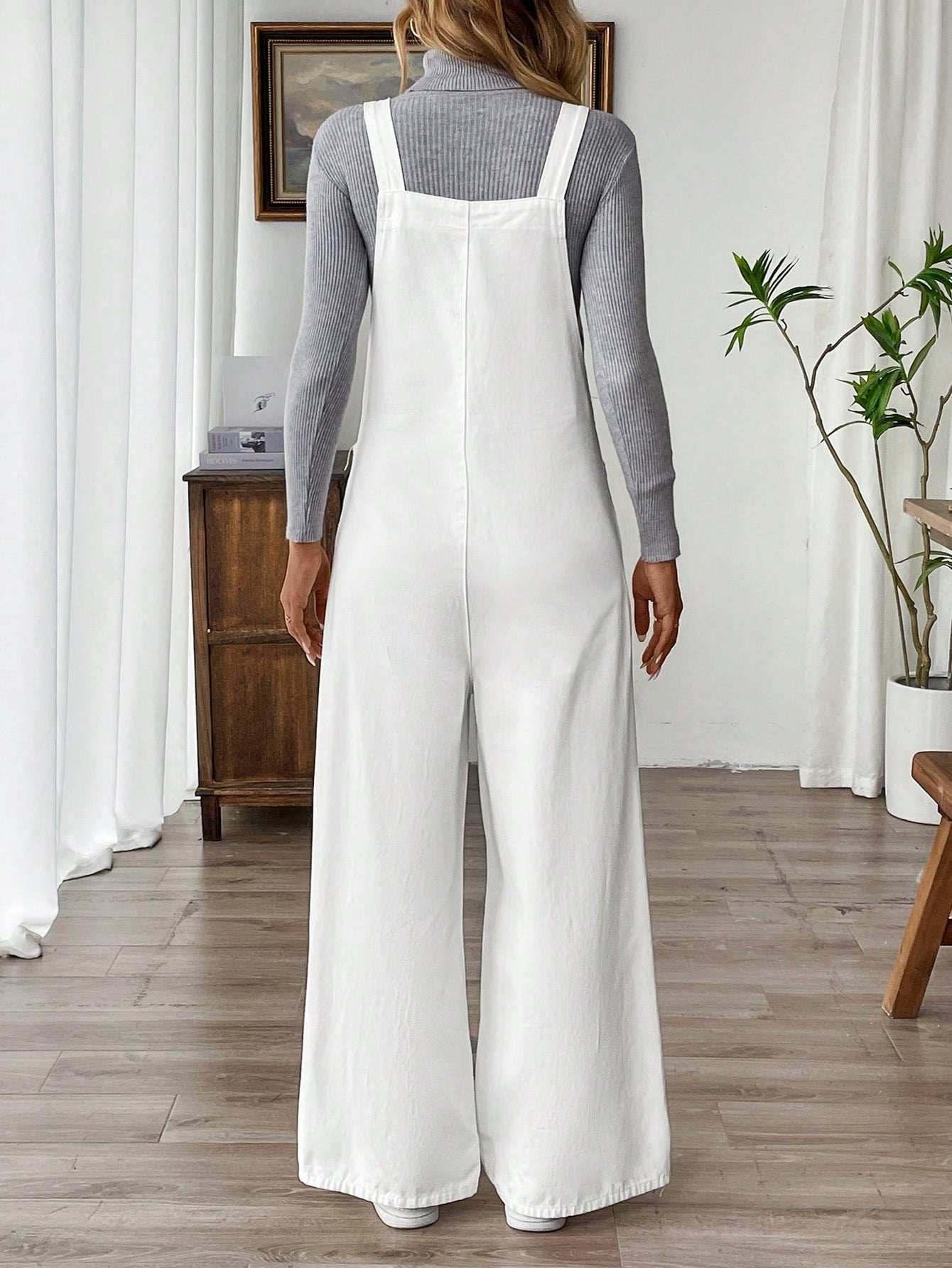 سرواول جينز قصيرة بقصة واسعة سايبة ومريحة - Pink&blue