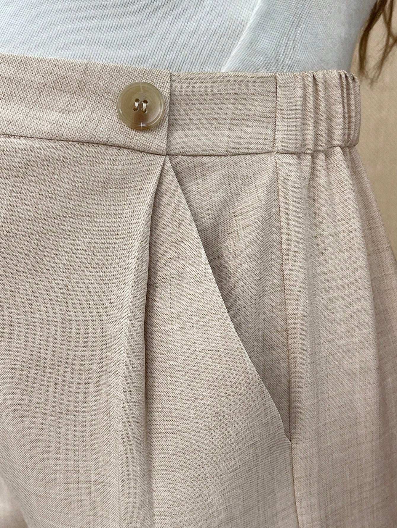 سراويل أمومة سائب فضفاض ذات ساقين واسعين بلون أحادي مع جيوب مائلة ، متعدد الاستخدامات - Pink&blue