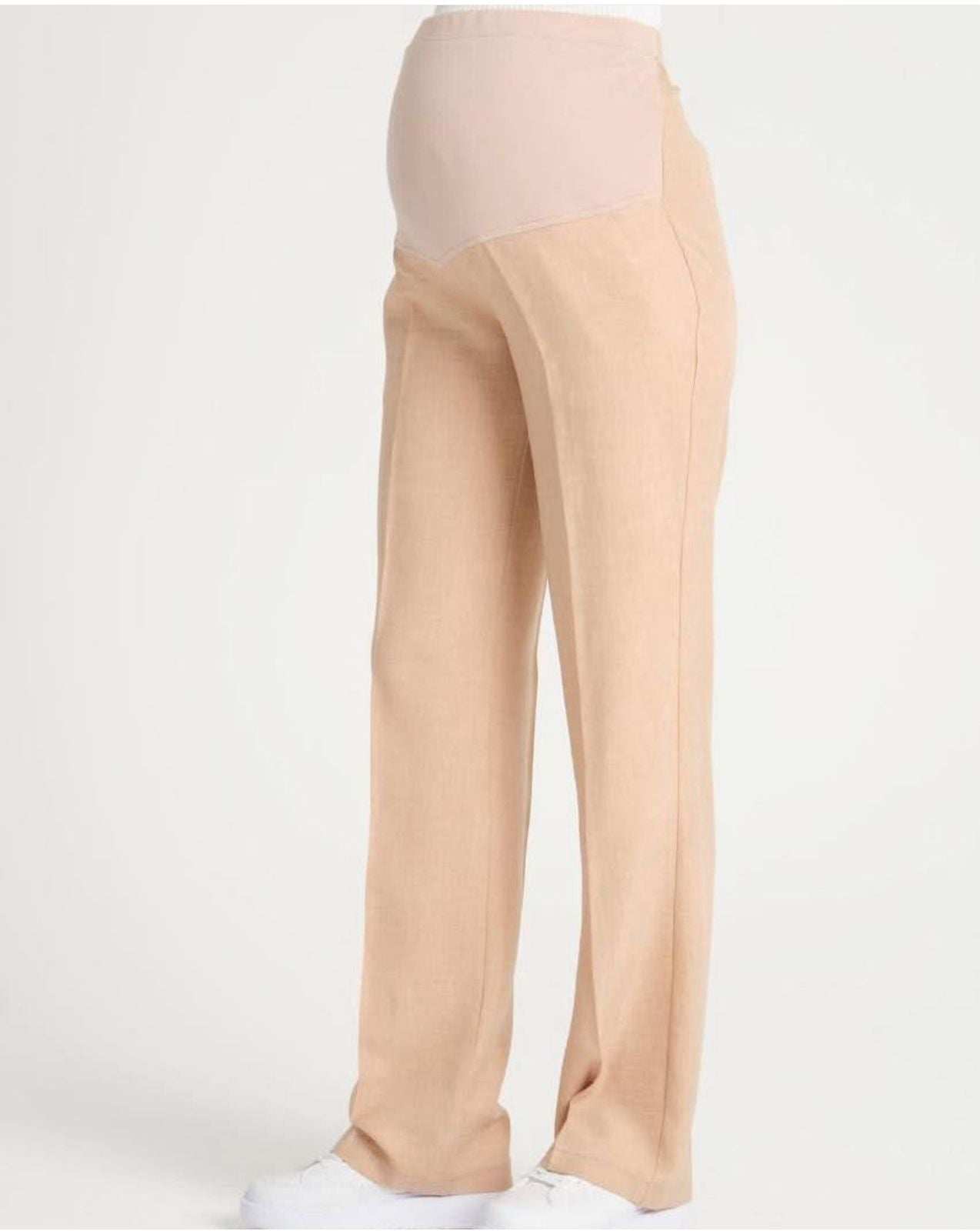 بنطرون بيجي عريض قماش تركي - Pink&blue