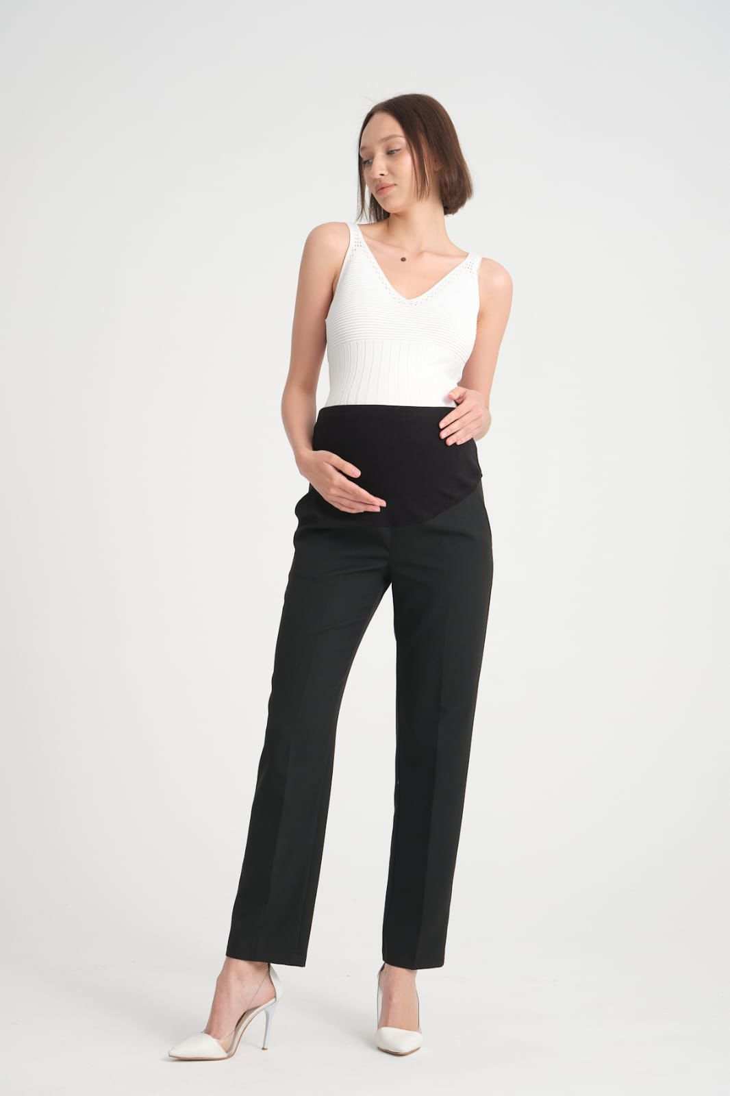 بنطرون اسود تركي قماش - Pink&blue