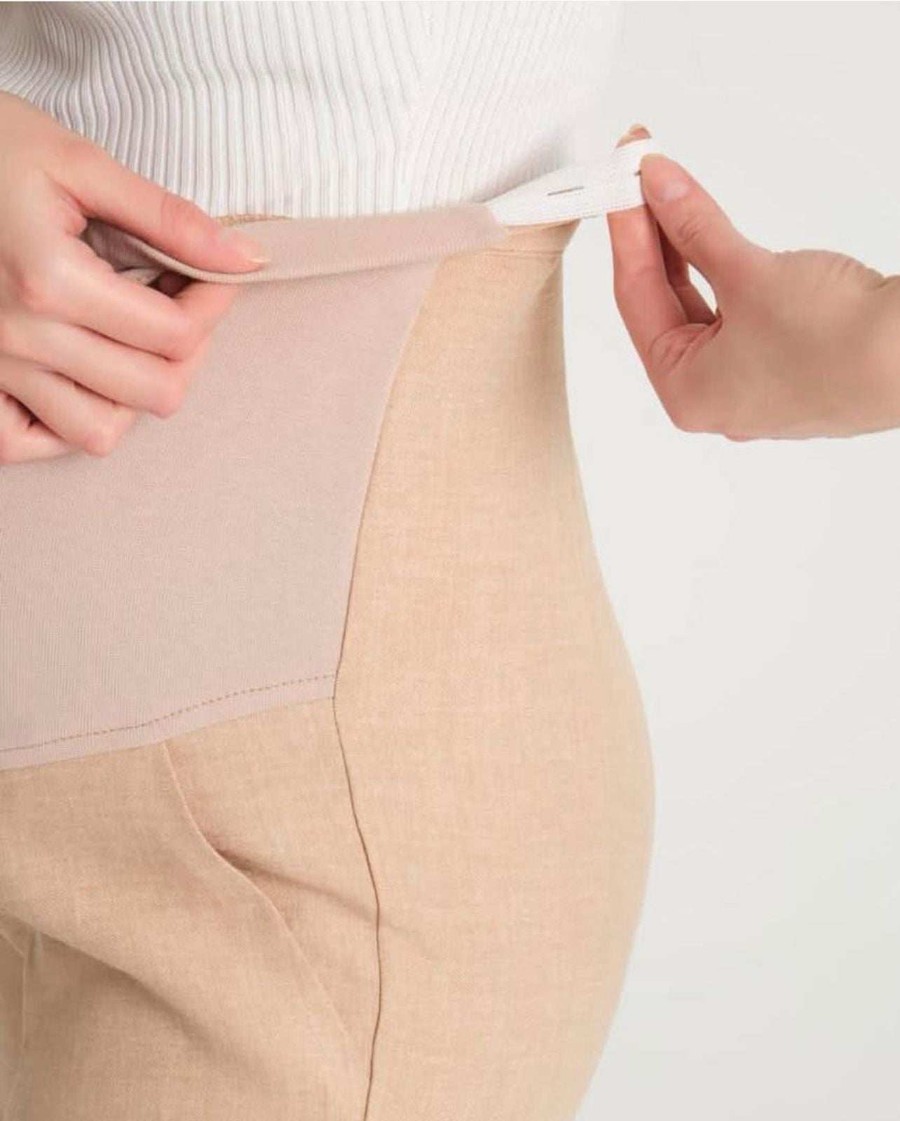 بنطرون بيجي عريض قماش تركي - Pink&blue