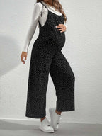 جمبسوت بحمالات بنقاط البولكا بربطة كتف بدون تي شيرت للأمومة - Pink&blue