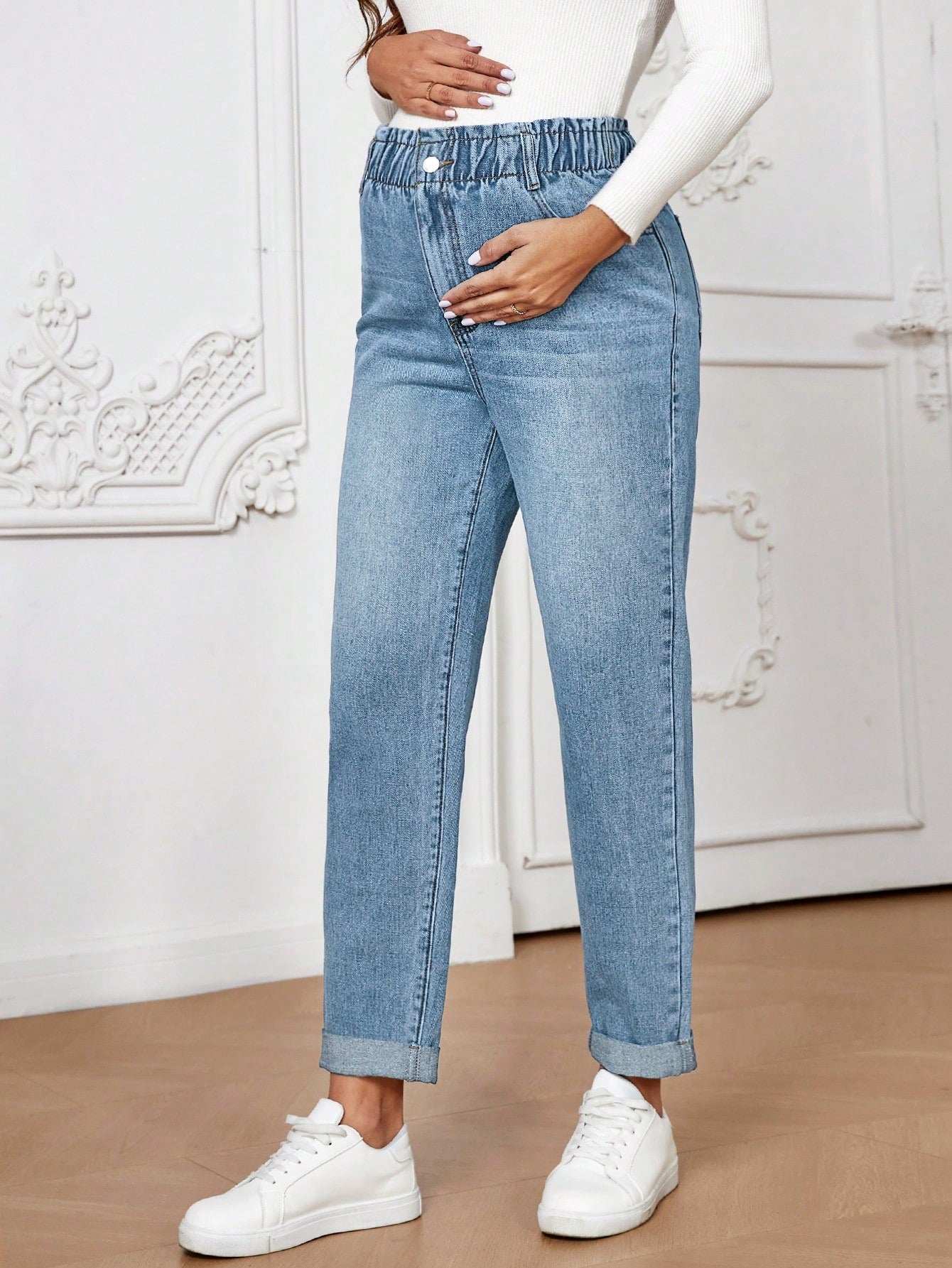 بنطلون جينز للأمومة - Pink&blue