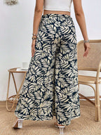 الأمومة السراويل المطبوعة نبات الخصر قابل للتعديل - Pink&blue