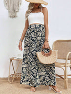 الأمومة السراويل المطبوعة نبات الخصر قابل للتعديل - Pink&blue