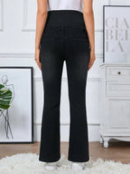 بنطلون جينز واسع للحوامل قابل للتعديل بالخصر - Pink&blue