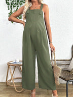 جمبسوت أنيقة بدون أكمام للنساء الحوامل ، ذات حمالات واسعة للحمل - Pink&blue