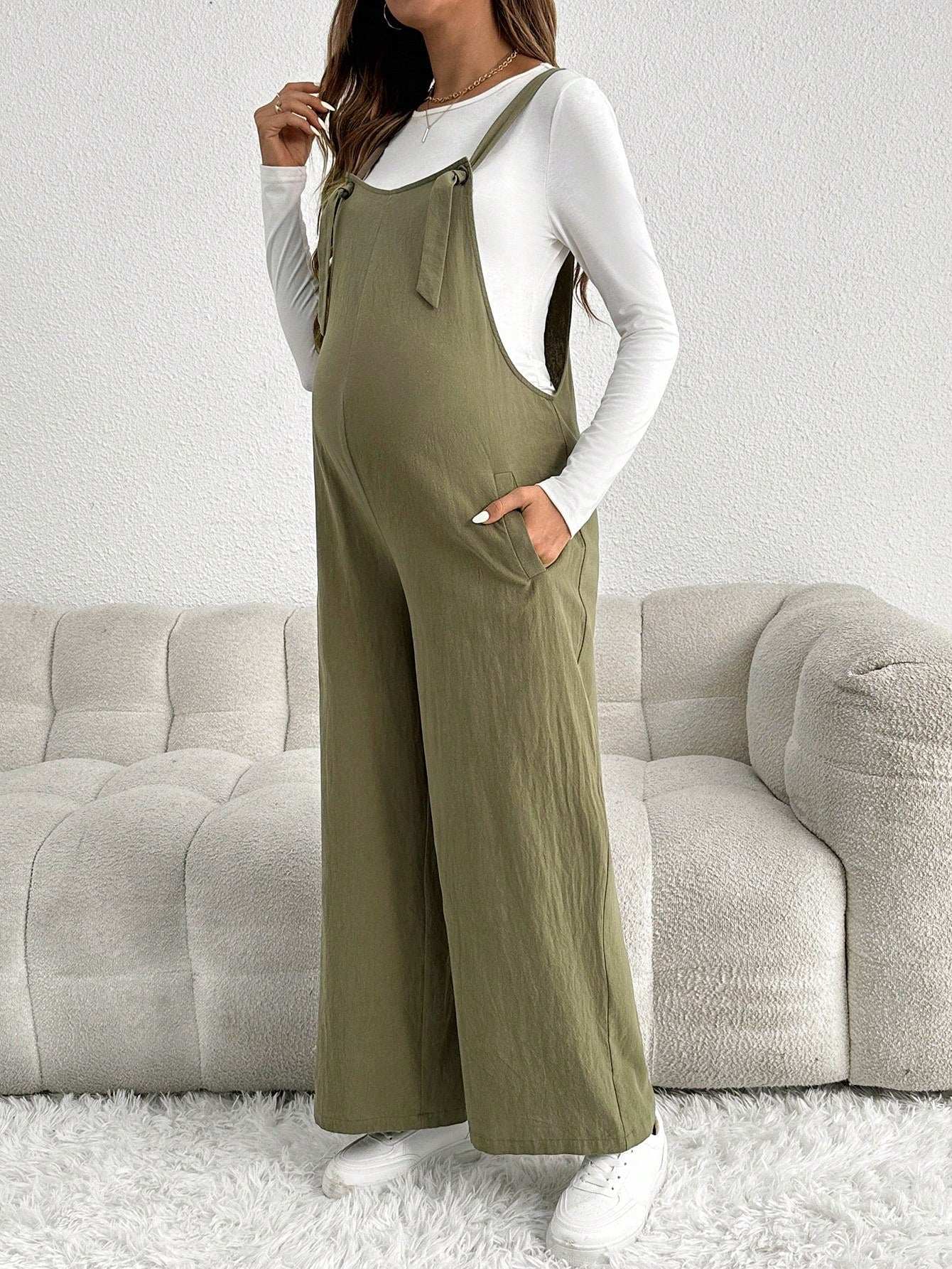 جمبسوت كاجوال للحمل مع أشرطة قابلة للتعديل مرتخية - Pink&blue