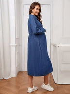 فستان جينز كاجوال للحمل, فستان جينز كاجوال - Pink&blue