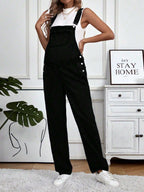 سرفرز كاجوال للحمل بتصميم أزرار جانبية بلون عادي للربيع والخريف - Pink&blue