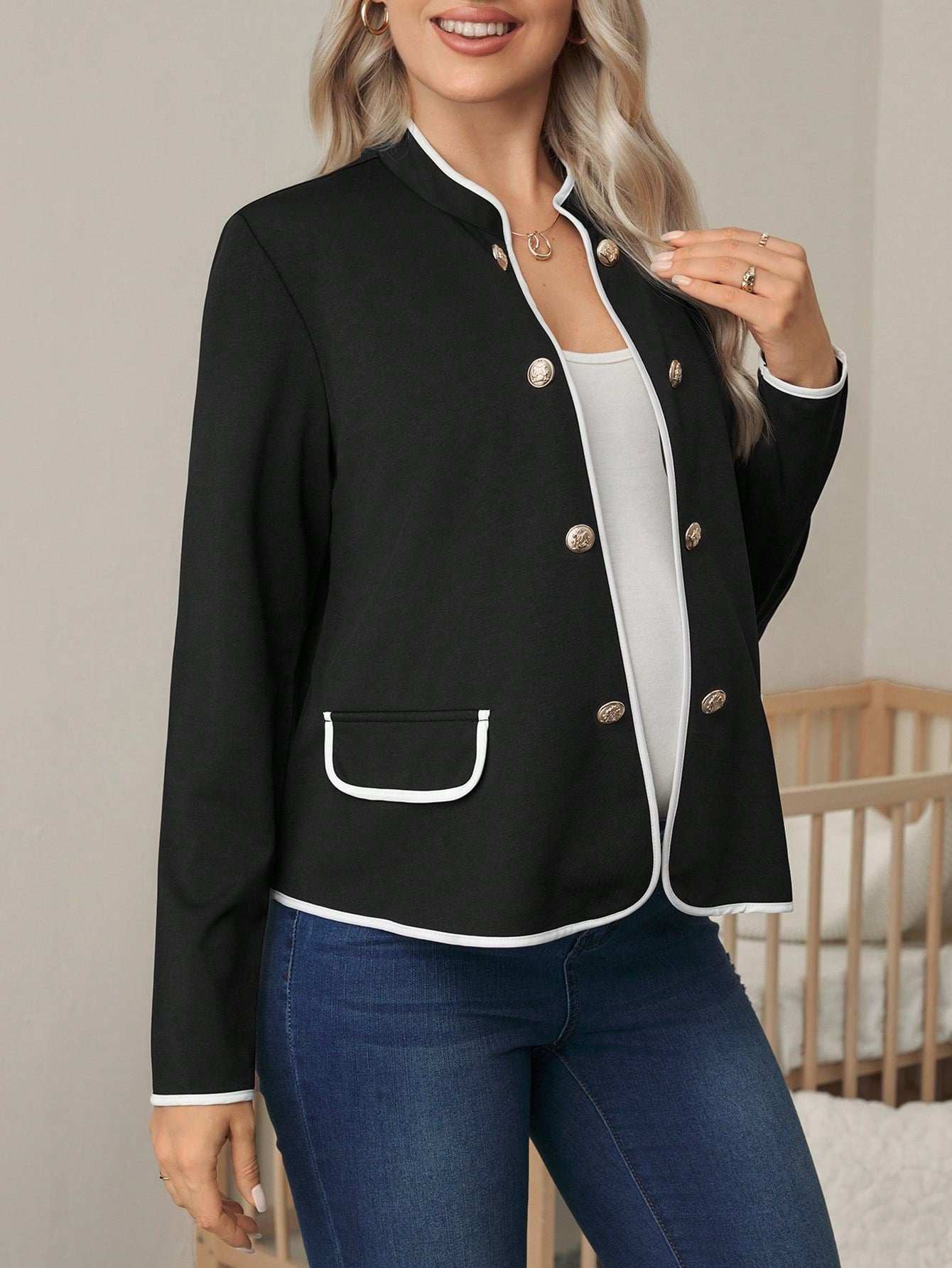 معطف للنساء الحوامل مناسب للخريف - Pink&blue