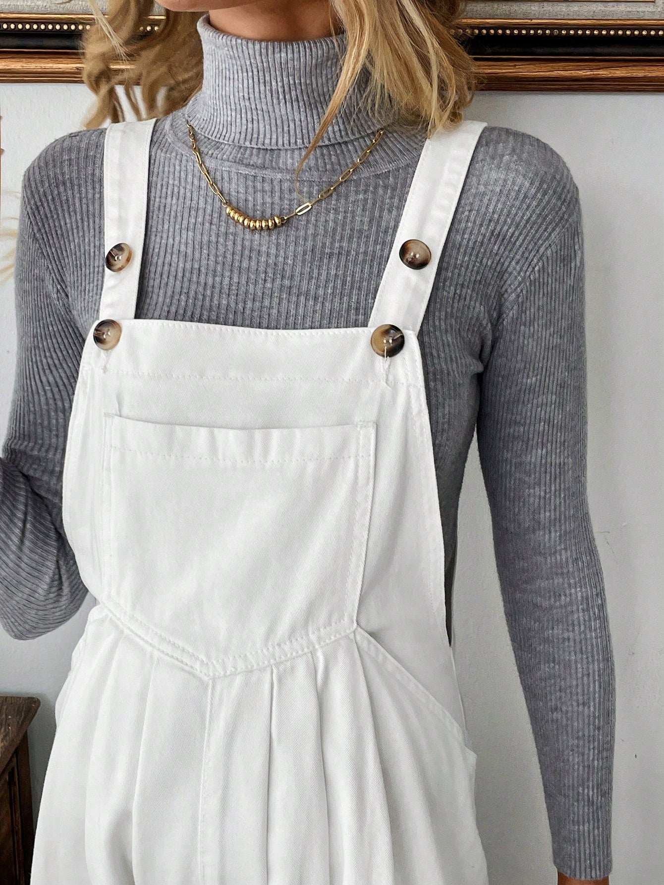 سرواول جينز قصيرة بقصة واسعة سايبة ومريحة - Pink&blue