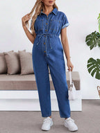 بدلة جينز ضيقة للنساء الحوامل - Pink&blue