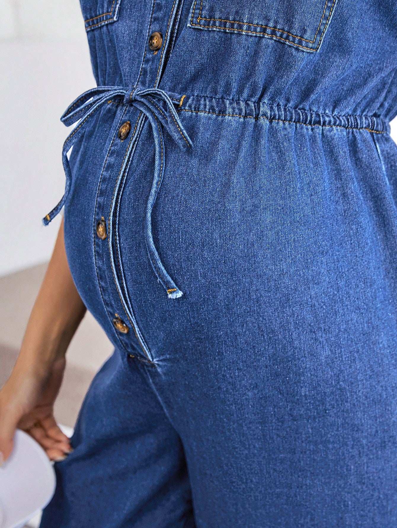 بدلة جينز ضيقة للنساء الحوامل - Pink&blue