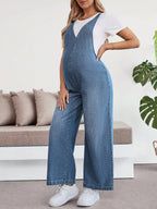 أول مشد لحوامل بغير أكمام من الجينز الأزرق - Pink&blue