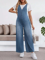 أول مشد لحوامل بغير أكمام من الجينز الأزرق - Pink&blue