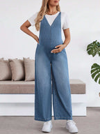 أول مشد لحوامل بغير أكمام من الجينز الأزرق - Pink&blue