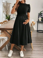 فستان الحمل ذو أكمام بوف ضيق وأنيق - Pink&blue