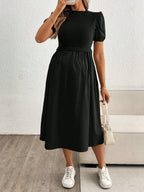 فستان الحمل ذو أكمام بوف ضيق وأنيق - Pink&blue