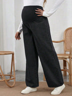 السراويل الجينز الفاشيونية بلون سادة للحامل مناسبة للصيف - Pink&blue