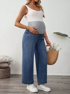 السراويل الجينز الحوامل، ملابس شاطئ للحوامل - Pink&blue