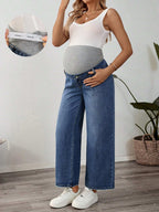 السراويل الجينز الحوامل، ملابس شاطئ للحوامل - Pink&blue