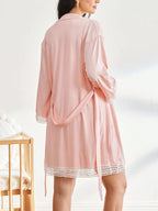 ثوب وقمصان نوم مخططة مجموعة بيجامات للنساء الحوامل - Pink&blue