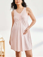 ثوب وقمصان نوم مخططة مجموعة بيجامات للنساء الحوامل - Pink&blue