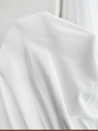 بلوزة كاجوال نساء حوامل فضفاضة القصة لون أحادي مطوية على الكتف بأكمام طويلة - Pink&blue