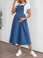 ملابس نسائية كاجوال للخريف والعودة إلى المدرسة والعودة إلى المنزل وعيد الهالوين وعيد الميلاد وطراز Y2K، أنيقة وعملية للسيدات، طراز ريفي وعتيق، متواضع وأنيق للعمل، ملابس للمعلمات للكنيسة والشارع، فستان جينز أزرق كاجوال - Pink&blue