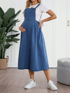 ملابس نسائية كاجوال للخريف والعودة إلى المدرسة والعودة إلى المنزل وعيد الهالوين وعيد الميلاد وطراز Y2K، أنيقة وعملية للسيدات، طراز ريفي وعتيق، متواضع وأنيق للعمل، ملابس للمعلمات للكنيسة والشارع، فستان جينز أزرق كاجوال - Pink&blue