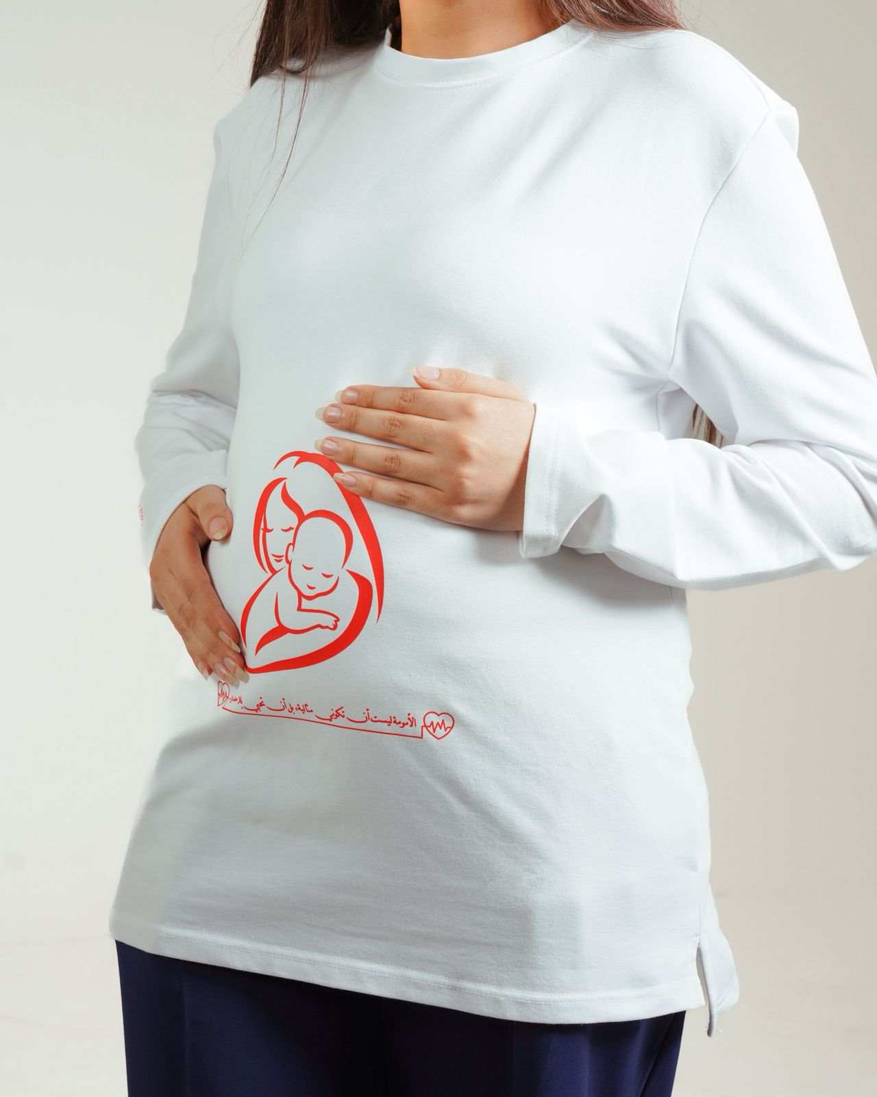 تيشيرت مميز بلون الابيض - Pink&blue