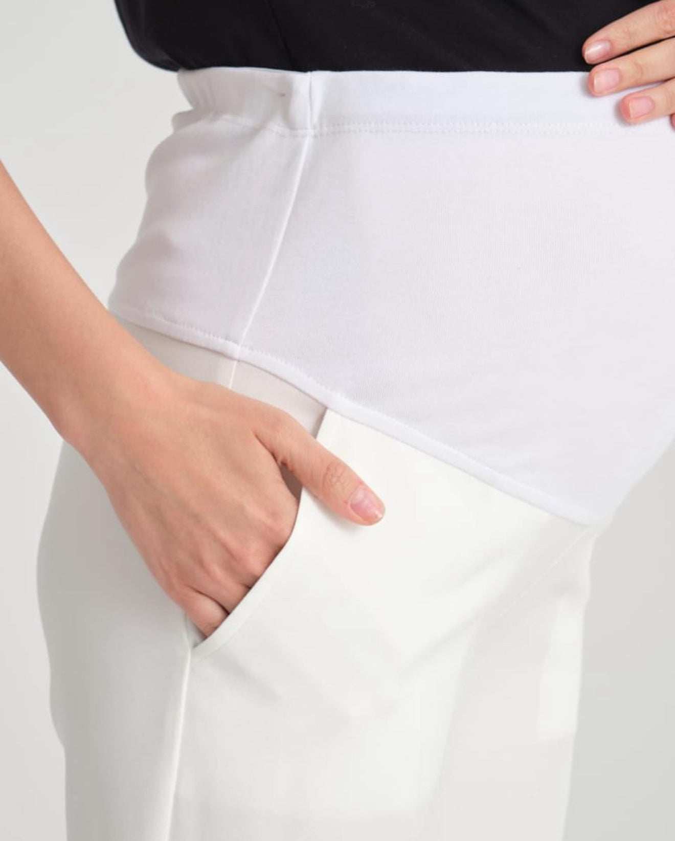 بنطرون قماش تركي ابيض - Pink&blue