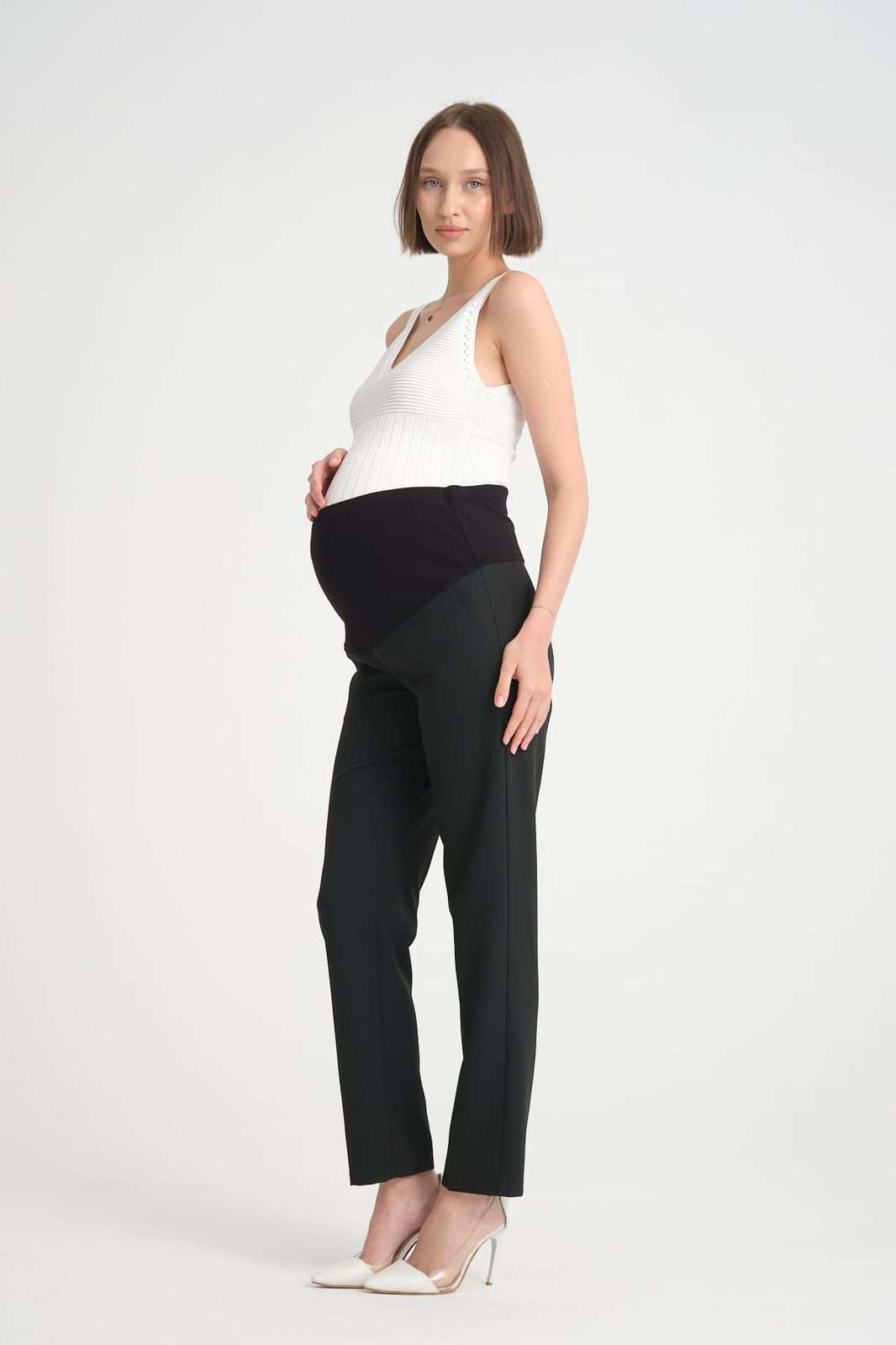 بنطرون اسود تركي قماش - Pink&blue