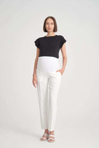 بنطرون ابيض قماش تركي - Pink&blue