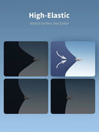 بنطلون جينز شريط خصر واسع حافة خام للأمومة - Pink&blue